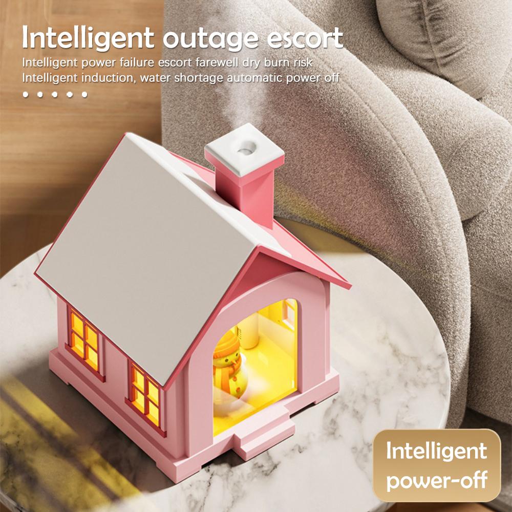 Snowhouse Air Humidifier 500ml Water Tank USB Auto-Off 2 Gear Spray Essential Oil Aroma Diffuser with RGB Night Lights Kid Gifts