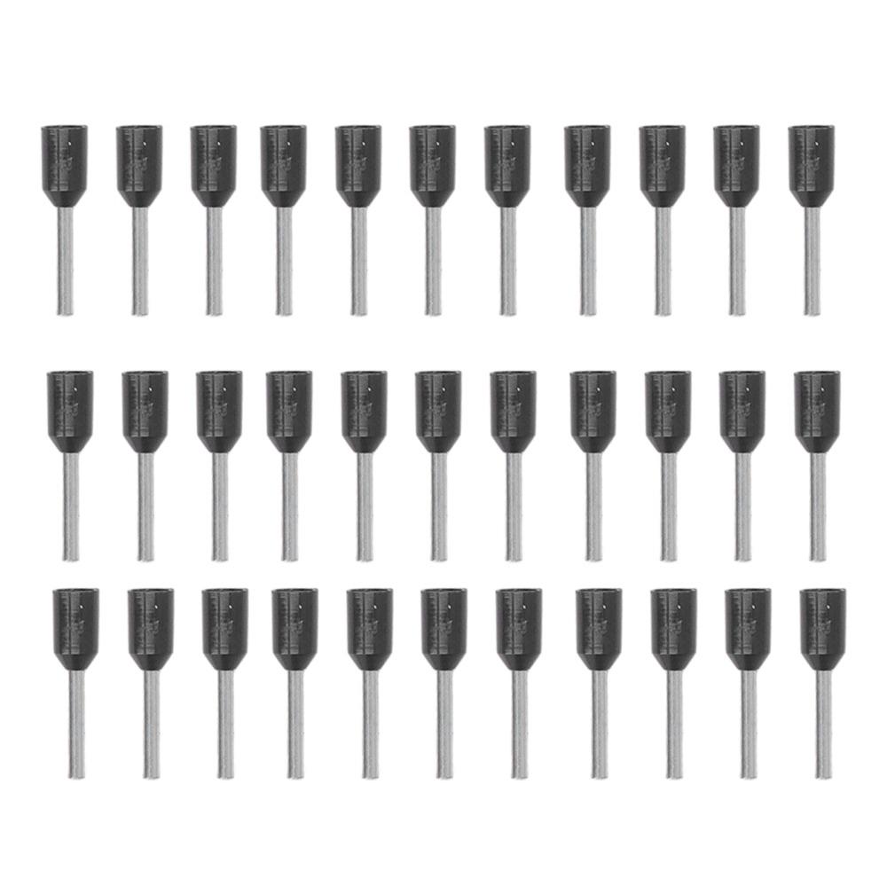 1000PCS Durable E0508 Ferrule Terminal 22AWG Tubular Insulated Crimping Terminal Black Color Cable Crimp Sleeve Machinery