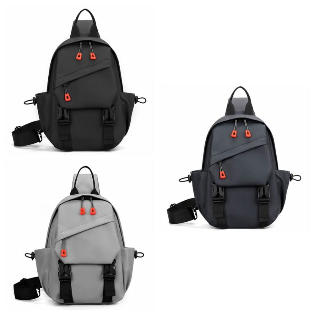 Adjustable Strap Outdoor Shoulder Bag Breathable Sports Walking Bag Zipper Men's Chest Bag  Travel