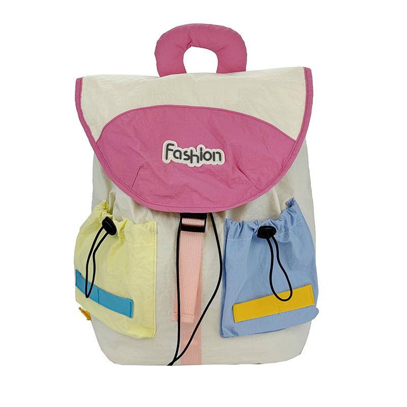 Schoolbag Dopamine Mountaineering Bag Cute Color Matching Boys and Girls Backpack New School Bag Lightweight and Versatile Travel Children's Bag