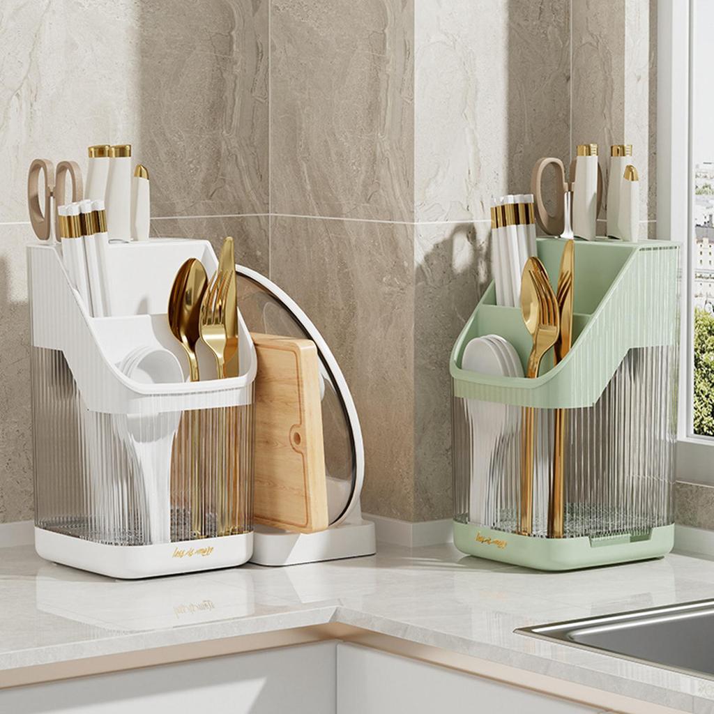 Kitchen Utensil Holder Kitchenware Stand Rack Cutting Board Cutlery for Countertop