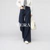 Women's Wide-Leg Faux Denim Trousers