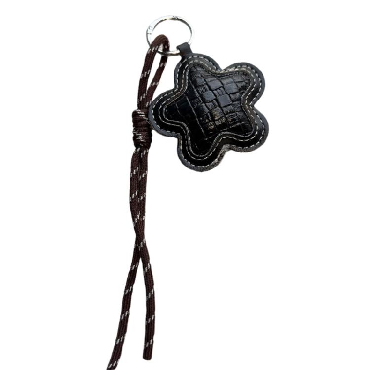Creative Star Shaped Key Ring Soft Textured PU Leather Decoration Practical Gift Bag Charm for Friend and Family