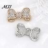 Daily Wear Fashion Jewelry Elegant Rhinestone Bow Brooch Pin for Women, Gold Tone Crystal Gift Her Lapel Pin, Accessory Wedding Party Dress Coat