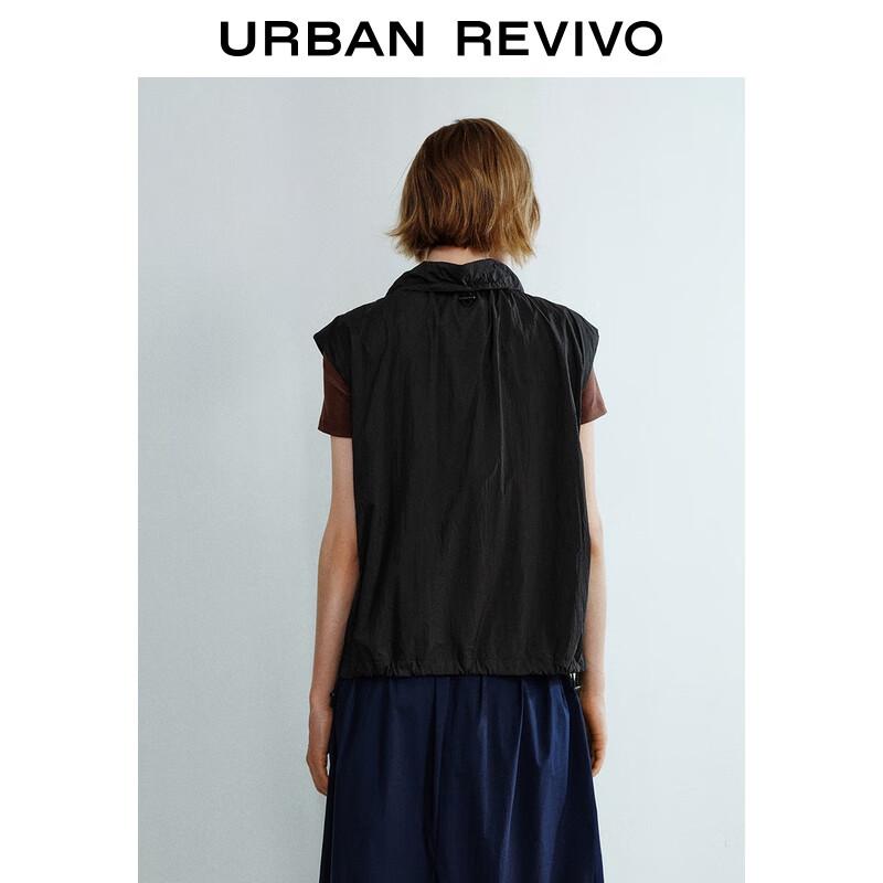 UR 2025 Summer Drawstring Zip-up Sleeveless Vest