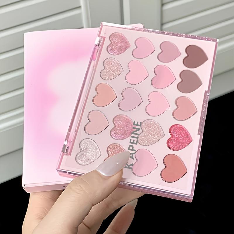 20‑Color Heart‑Shaped Eyeshadow Palette, Matte Pearlescent Glitter Multi‑Finish Makeup