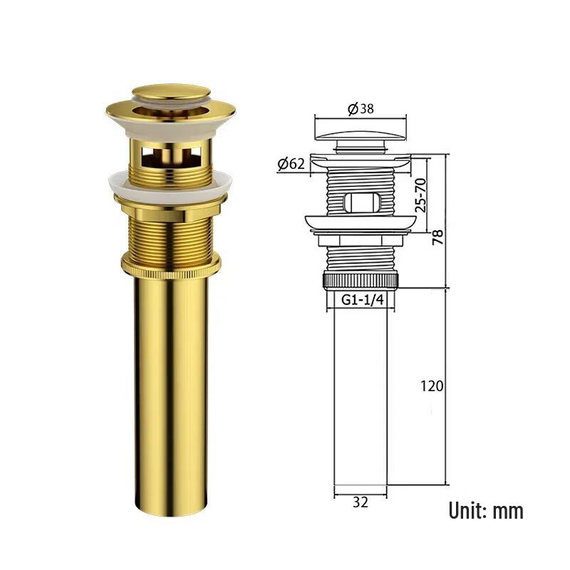Stainless Steel Pop-Up Basin Drain
