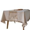 Stoff Papa Beige Hohlhäkeln Spleißen Tischdecke Restaurant Tischdecke Kaffeetischdecke Serviette Platzset Fleck