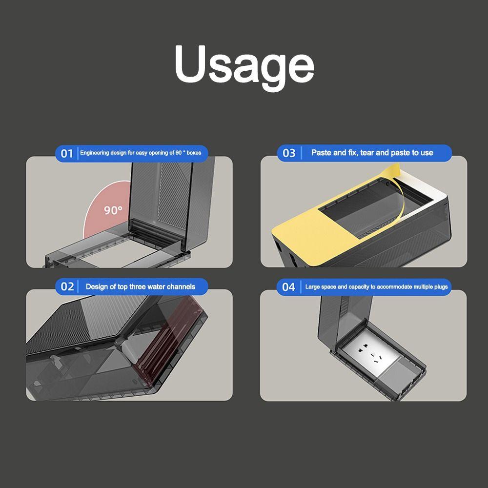 Transparent Electric Plug Cover Waterproof Socket Protector Plug Water Retaining Box  for Home