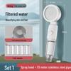 Portable Handheld Shower Head with Booster Filter & One-Button Water Stop for Travel and Dorms