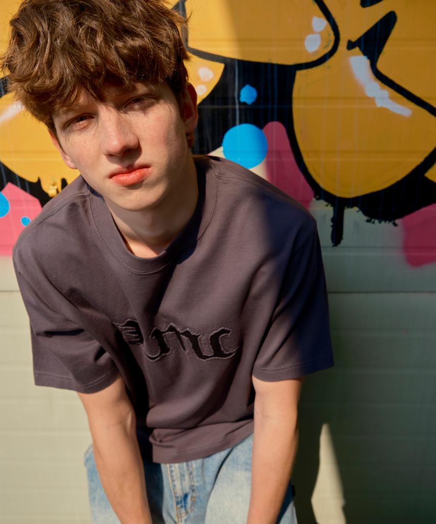 LMC Cut Out Gothic Logo Tee Khaki