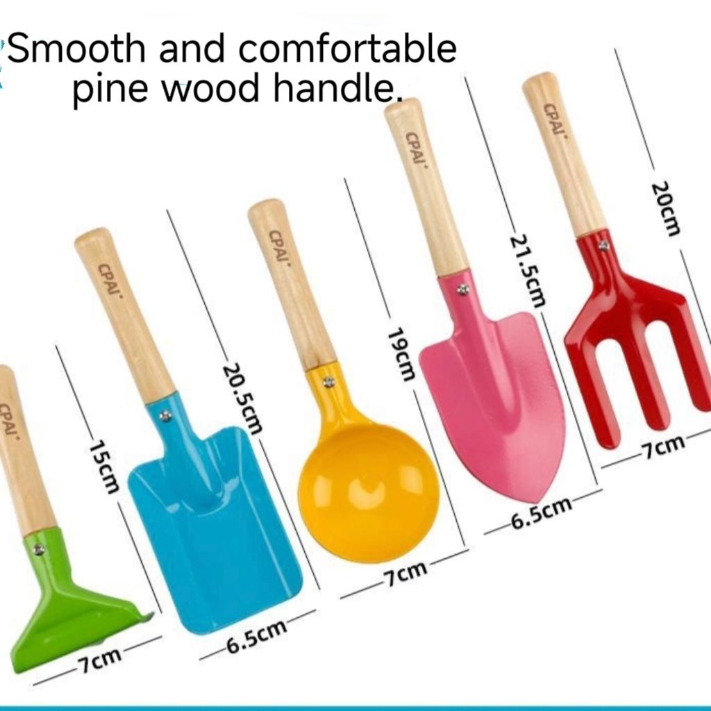 Children's Beach Sand Toys Set, Metal Bucket & Shovel Kit, for Sandbox, Seaside and Gardening, Unisex