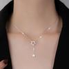 Women's 925 Silver Star Cubic Layered Necklace