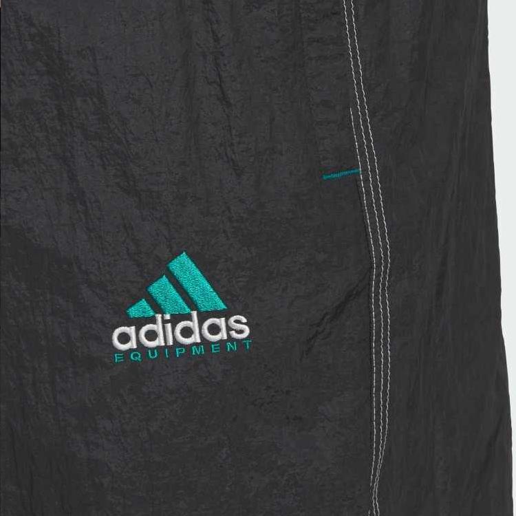 Adidas SS25 EQT Series Woven Loose Soft Fashion Knitted Sports Pants Men Pants Black KA7981