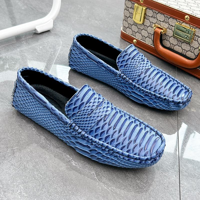 Moda Abbinamento Colori Italiano Scarpe da Guida da Uomo Estive Mocassini Casual da Uomo Nuovi Fatti a Mano in Pelle Leggeri Slip-on Scarpe da Barca da Uomo