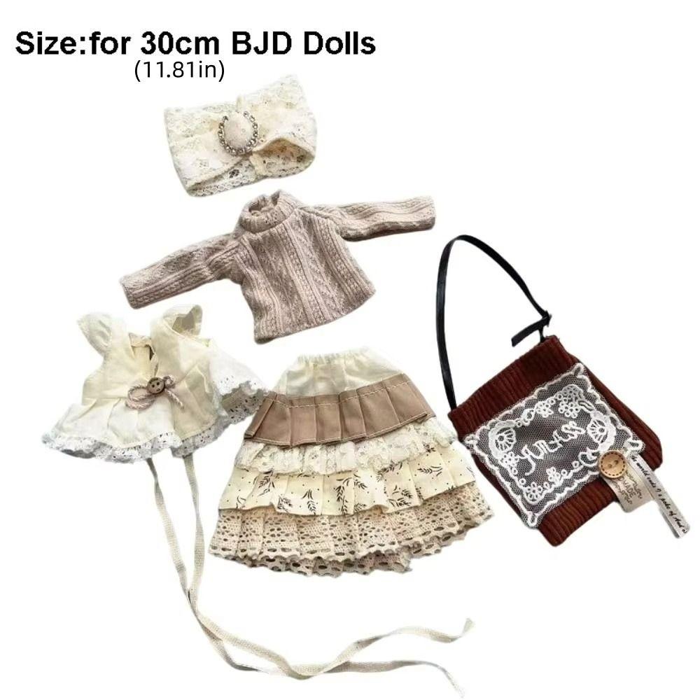 Dress Up Bjd Doll Clothes Casual Style Mini Doll Dress BJD Enthusiasts 1/6 Dolls Clothes  30cm
