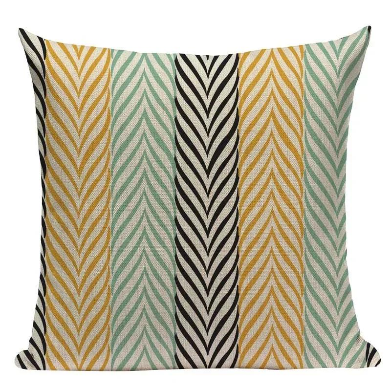 Colorful Modern Geometric Patterns Double-sided Printed Pillow Cover Short Plush Suitable Living Rooms Sofas Throw Cushion Cover
