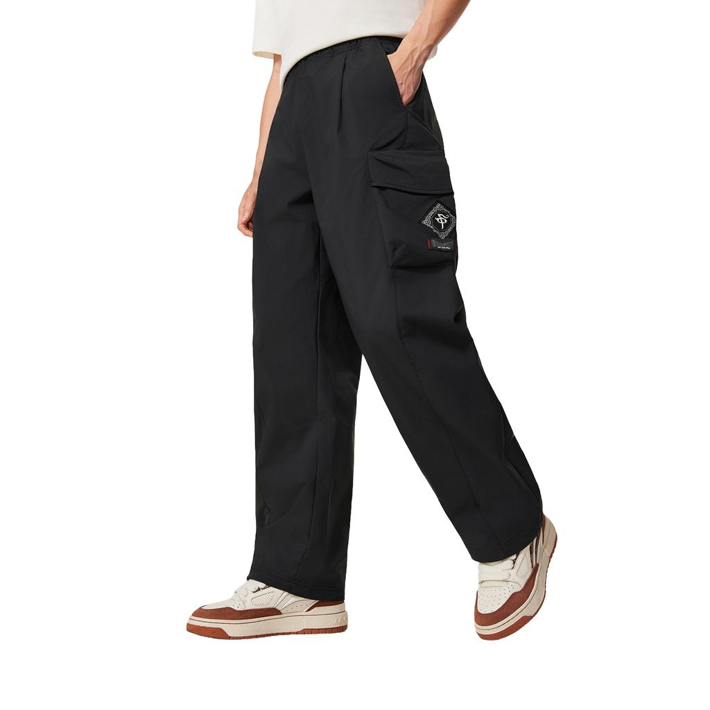 Li Ning Badfive Fleece Warm Sportmode Vielseitig Locker Gerade Weich Atmungsaktiv Lange Hose Herrenunterteile AYKV971-1