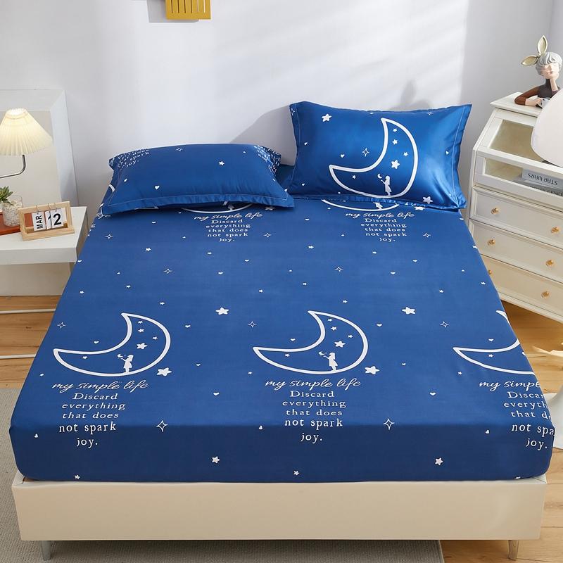 Waterproof Fitted Sheet Home Elastic Bedsheet Skin-friendly Bed Cover Sabanas Para Cama Floral Style Bed Linen(No Pillowcase)