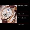Zegarki męskie Pływać Wodoodporny zegarek z wyświetlaczem daty Mechaniczny zegarek biznesowy Casual Fashion Skórzany luksusowy zegarek