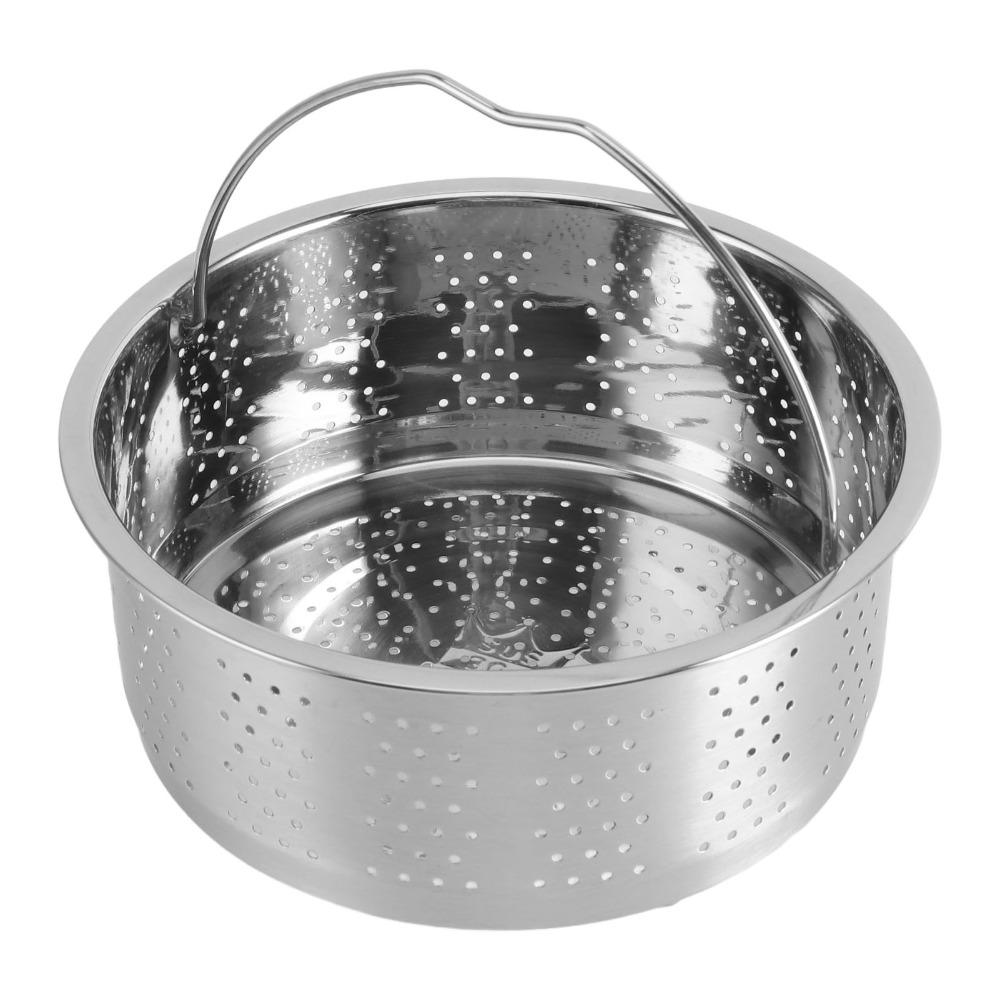 Stainless Steel Steam Basket Silver Steam Pot Insert Rice Cooker Insert For Food Steaming