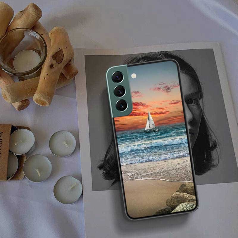 Sailing Boat Phone Case For Samsung A16 A26 A36 A56 Galaxy A02S A12 A52S A13 A23 A33 A53 A54 A34 A24 A14 A22 A32 A42 A72 Cover C