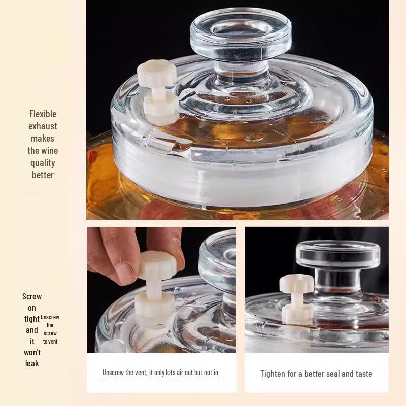 ZISIZ Glas-Infusionsflasche mit Zapfhahn