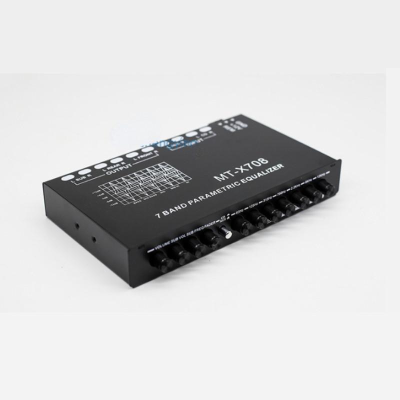 Portable 7 Band Parametric Equalizer Car Audio EQ Tuning Crossover Amplifier Subwoofer Power Amplifier 18.5*11*3cm