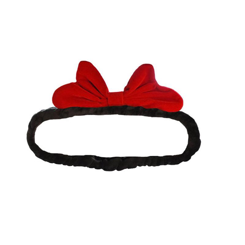 Velvet Retro Red Bow Car Mirror Cover Universal Stretch Soft Plush Auto Interior Rearview Mirror Case Decor Accessories