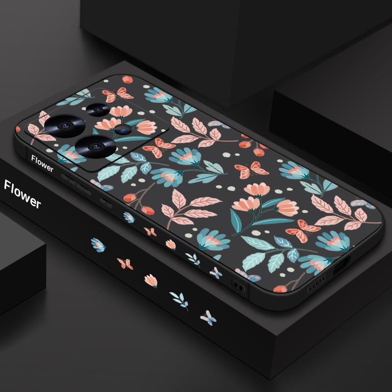 Flower Case For Xiaomi Redmi Note 13 12 11 14 Pro 5G 11s Funda Xiaomi 13T 11T Pro Poco X6 F6 Mi 11 Lite 5G NE Lanyard Cover