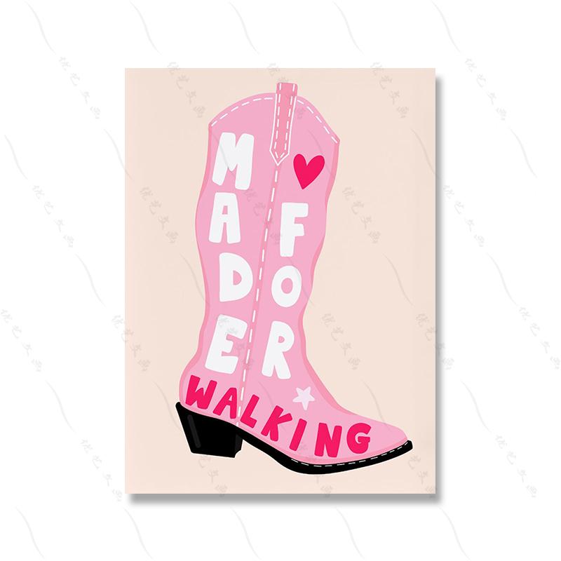 Girl Power Poster Print Pink Bedroom Home Wall Decor Inspirational Art Motivational Quote Canvas Painting Mom I Am a Rich Man