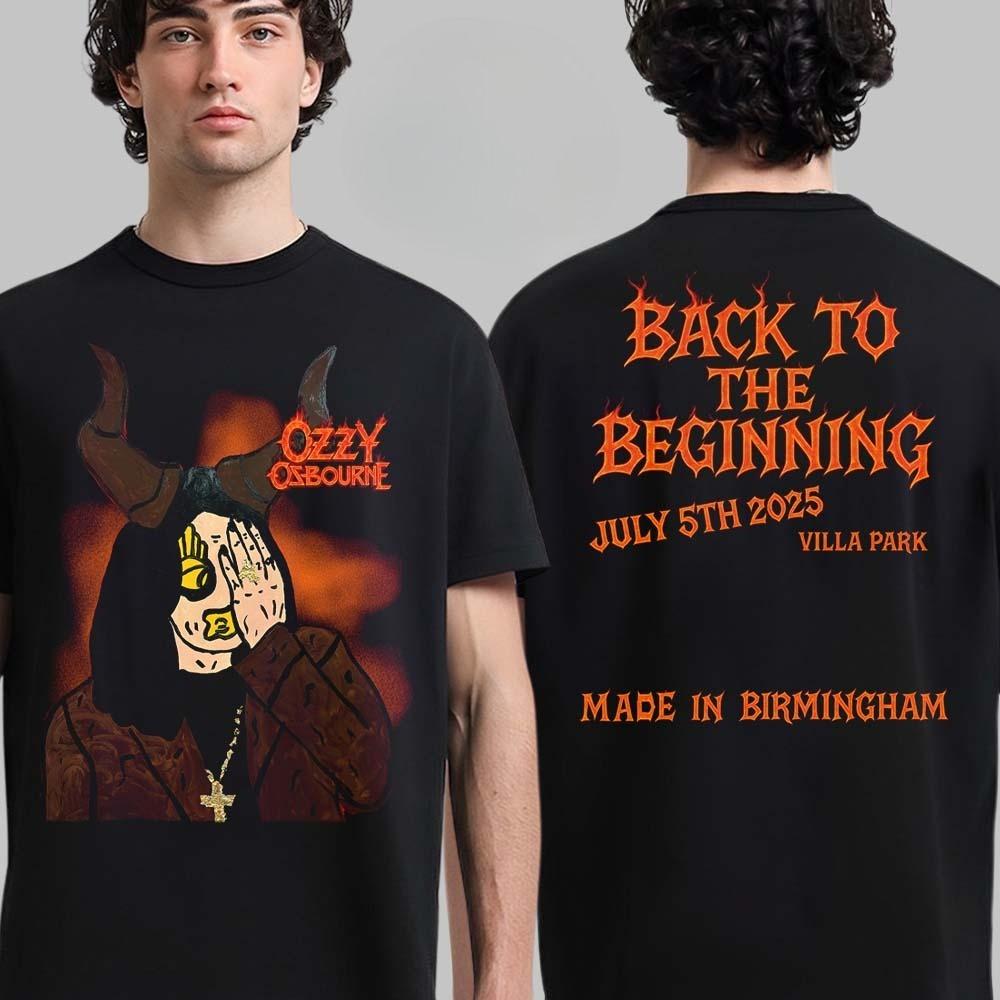 Ozzy Osbourne Back To The Beginning The Final Show Shep Fairey Two Sided T-Shirt High-end Luxury Is for Both Men and Women Top