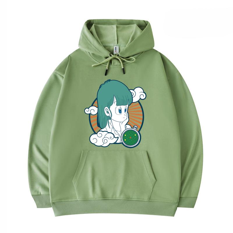 

Мужские толстовки Bulma Dbz с забавным принтом Harajuku, саржевые толстовки с имитацией хлопка в стиле Харадзюку