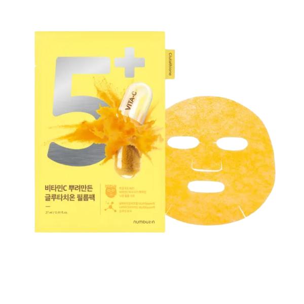 [numbuz:n] numbuzin (bo) No.5 Vitamin Spotlight Sheet Mask (27ml*4ea) 1 pakke