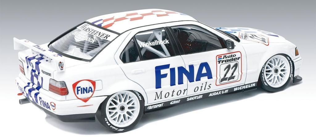 BMW 320i E36 1996 BTCC Browns Hatch vítěz plastový model BX24045 Platz/BEEMAX 1/24