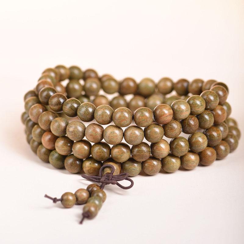 Argentina Agarwood & Green Sandalwood Unisex Prayer Beads Bracelet