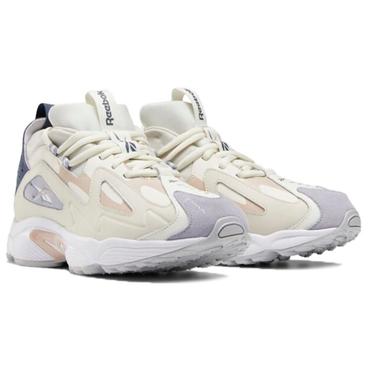 Reebok DMX Series 1200 Synthetic Leather Fabric Two-Layer Cowhide Sports Shock Absorption Low-Top Lifestyle Shoes Unisex Sneaker Beige Gray FZ5459