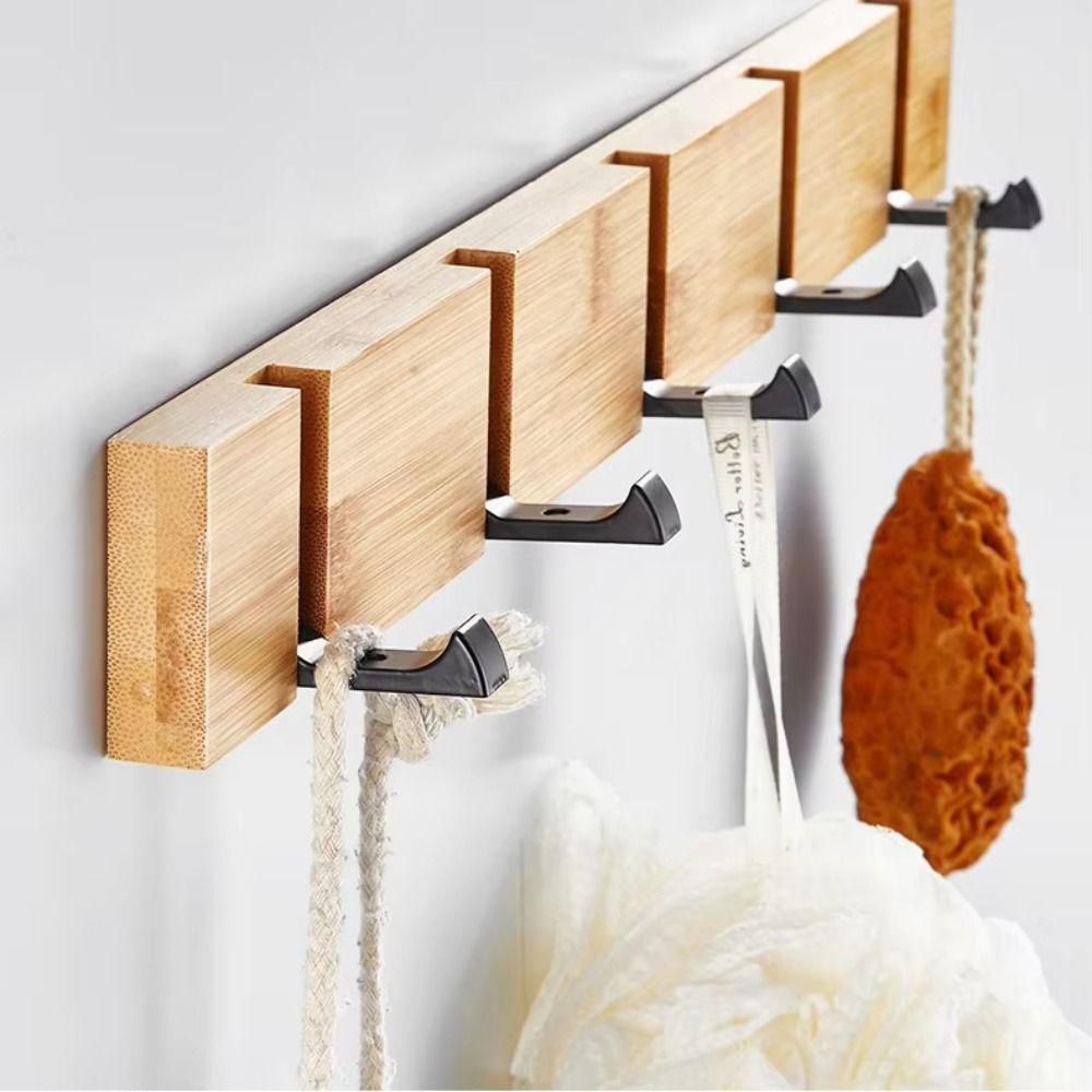 3/4/5 Hooks Door Back Hook Rack Creative Towel Rack Removable Sundries Storage Holder  Household