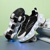 Scarpe da pattinaggio a rotelle a quattro ruote a doppia fila LED Flash Scarpe a rotelle a doppio uso Uomo Donna Sneakers casual Scarpe sportive per passeggiate con il cane