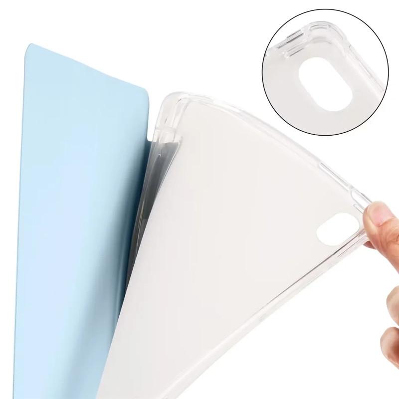 Dreifach gefaltete Tablet-Hülle aus Leder mit weicher Rückseite und Ständer für Xiaomi Redmi Pad Pro 12.1 Poco Pad, Hülle für Redmi Pad Pro, Hülle mit Stifthalter