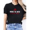 European Sizes Women'S "She'S My Perfect Match" Graphic Tee - Soft, Breathable, Casual Short Sleeve T-Shirt for Fitness & Outdoor Activities
