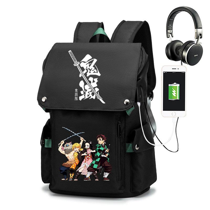 Japan Cartoon Comics Demon Slayer Collaboration Anime Student Large-capacity Printed Backpack 7543