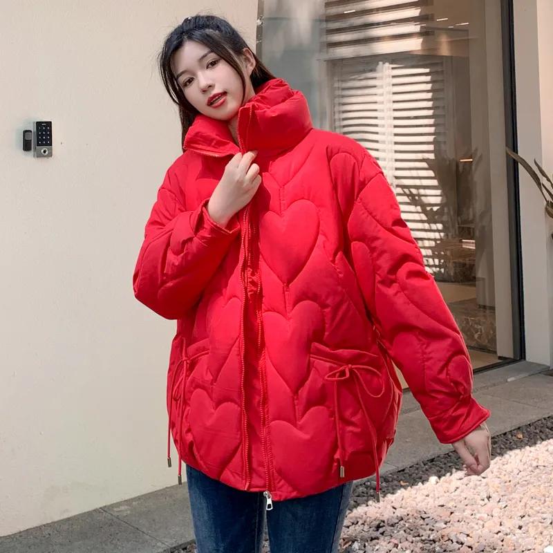 Down Padded Jacket Women's Thick Winter Bread Jacket Loose Padded Jacket