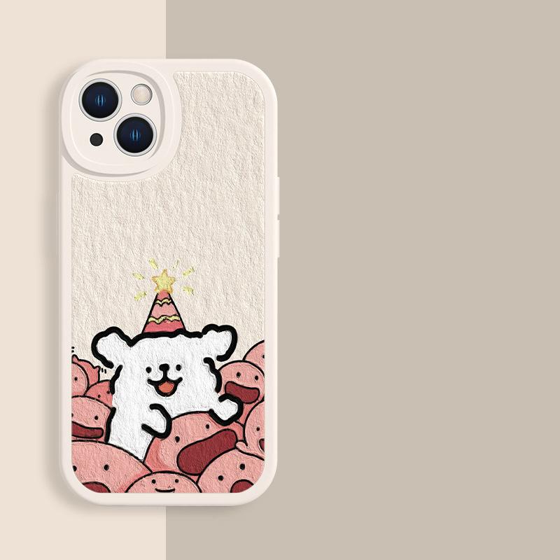

Чехол для телефона для влюбленных, пар, подходит для iPhone 11 12 13 14 15 16 Pro Max XR X XS Mini 8 7 Plus SE 2020, прозрачный чехол, милый мультяшный пес iphone 12 mini