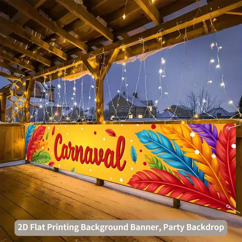 2D Carnaval Party Banner for Rio Carnival Themed Photo Booth Decoration