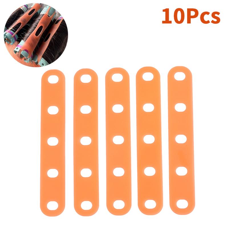 10Pcs Perm Silicone Band Heat Resistant Traceless Digital Cold Rods Elastic Hair Rings Styling Hairdressing Specialized Tools