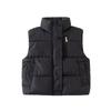 Boy's Zipper Shirt Sleeveless Cotton Coat Solid Color Coat Vest