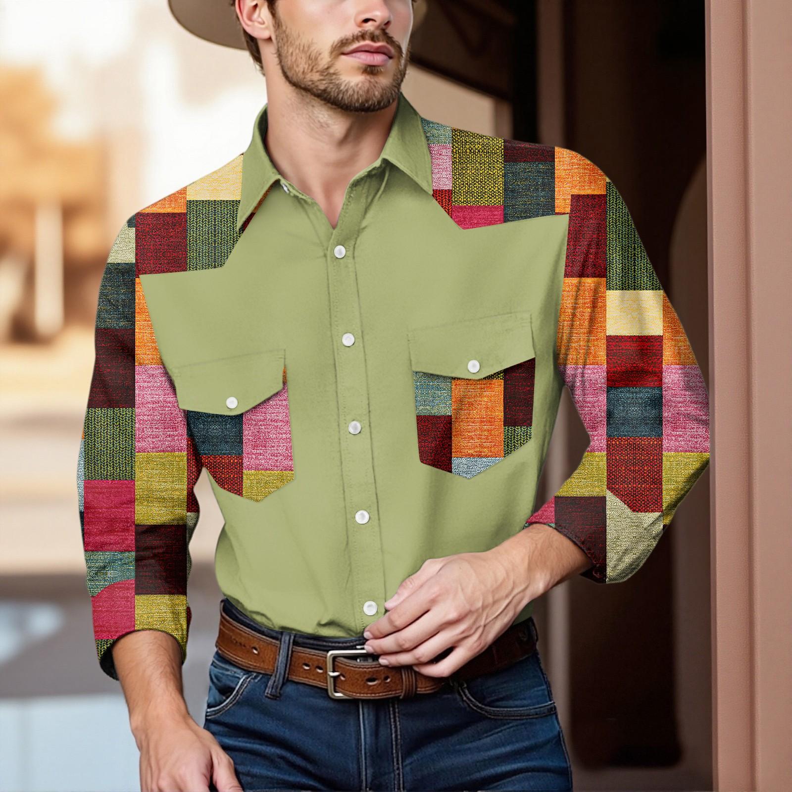 

Мужской модный топ кэжуал с длинными рукавами, лацканами и длиной до плеч M