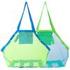 Sac en Filet Portatif pour Sable Enfant Sacs de Rangement pour Jouets de Bain Enfant Sac de Plage Large pour Serviettes Sac à Maquillage Cosmétique Femme