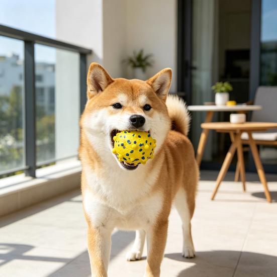 Stacheliger Hundeball Leiser Hundekauspielzeugball Welpen Zahnungsball Hundezahnreinigung Spielzeug für aggressive Kauer Kleine Mittlere Große Hunde